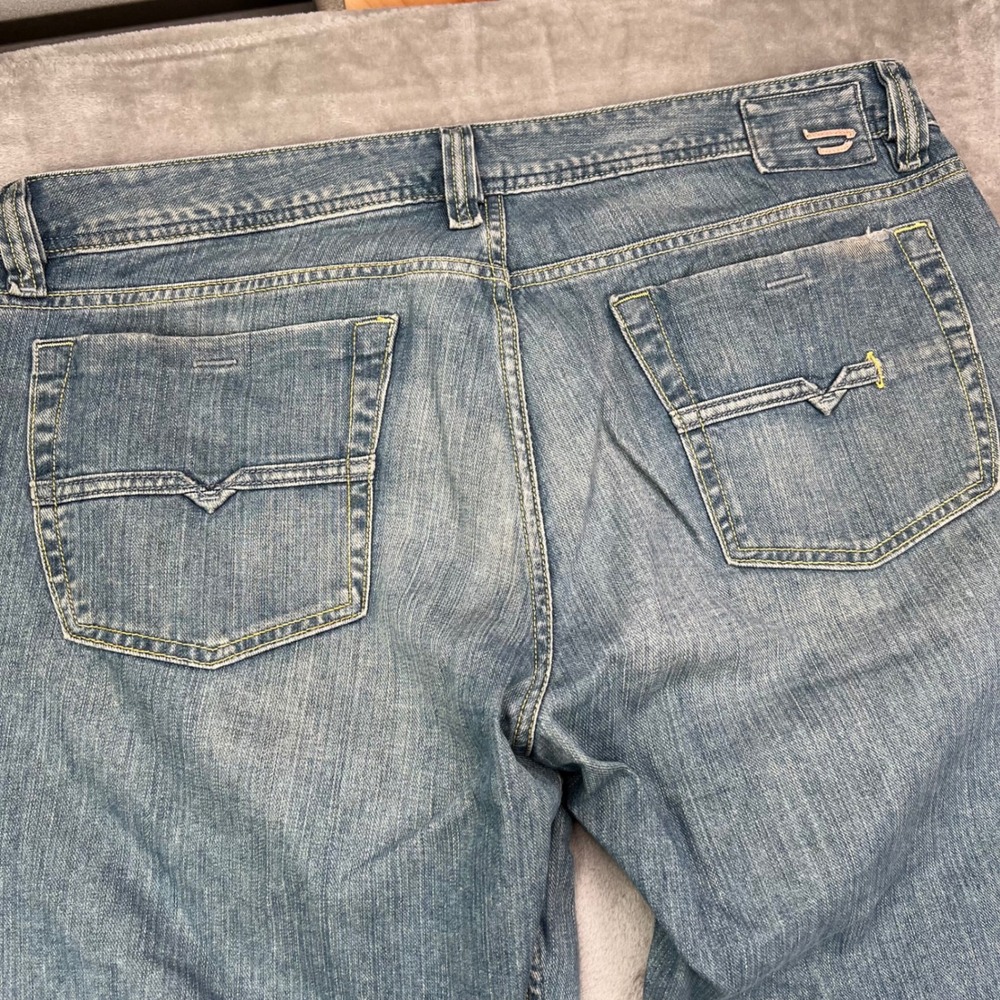 Diesel Rolan Jeans Mens 38x30 Blue Medium Wash Straight Leg Made In Italy Denim - Picture 15 of 15